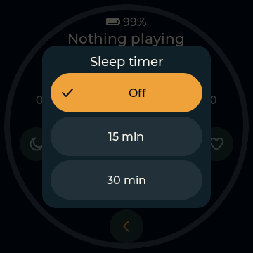Shema sleep timer screen